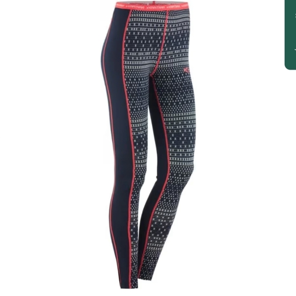 Kari Traa Navy Wool Blend Baselayer Tights Pants Leggings Long underwear Size XL - Picture 1 of 11
